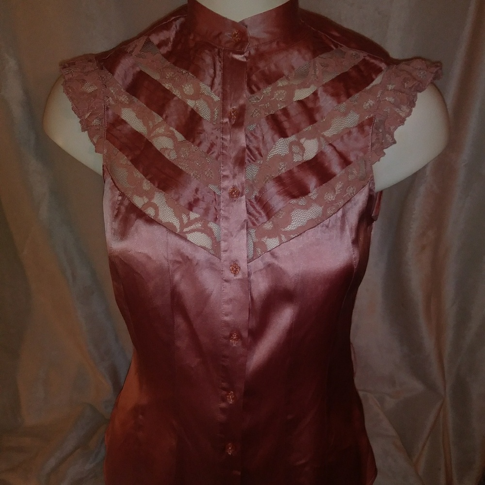 New Bebe rose blouse S